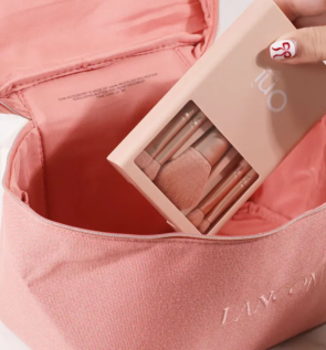 1.Lancome Cosmetic Bag #Pink