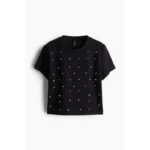 5.H&M Bead-embellished T-shirt