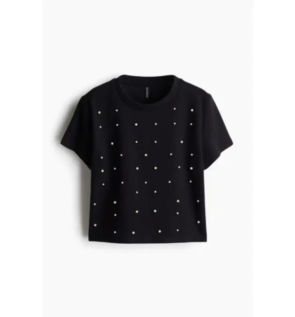 5.H&M Bead-embellished T-shirt