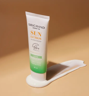 4.Srichand Sunlution Acne Care Sunscreen SPF50+ PA++++ 40ml